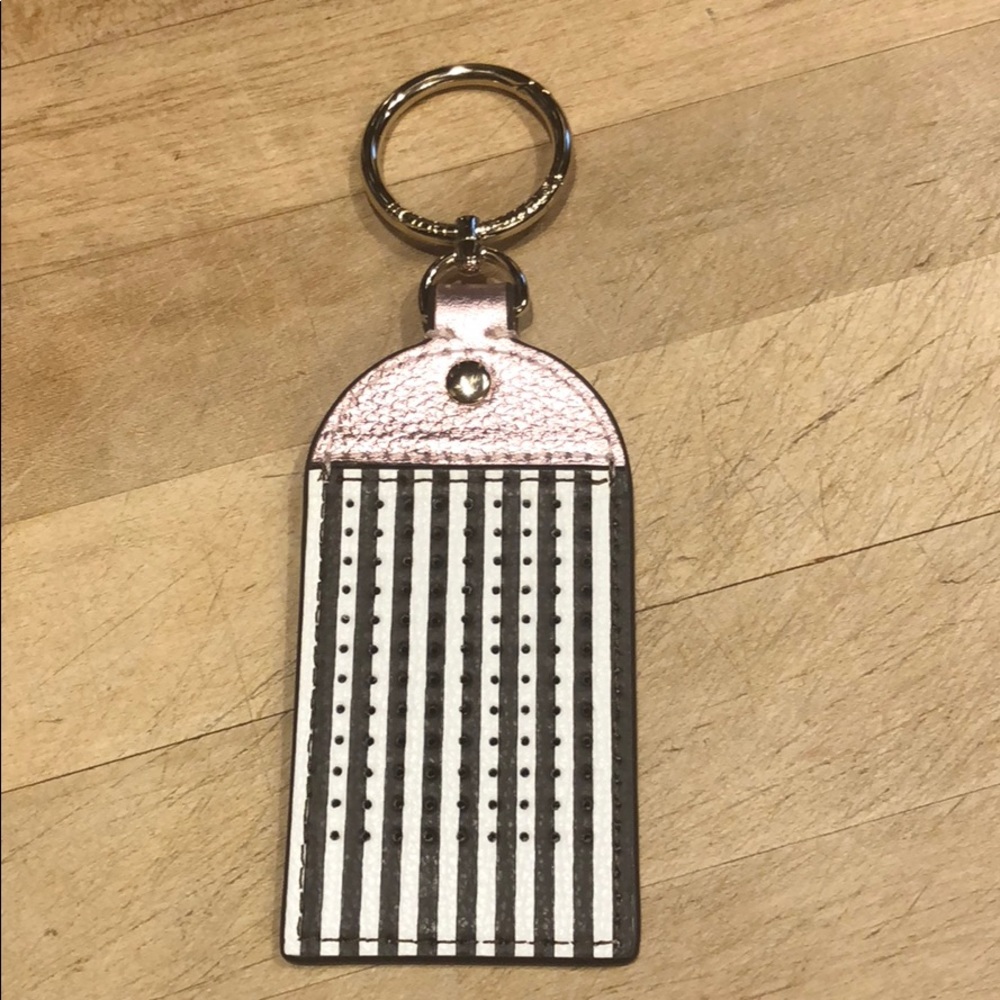 Henri Bendel Rose Gold/Stripe Influencer Bag Charm